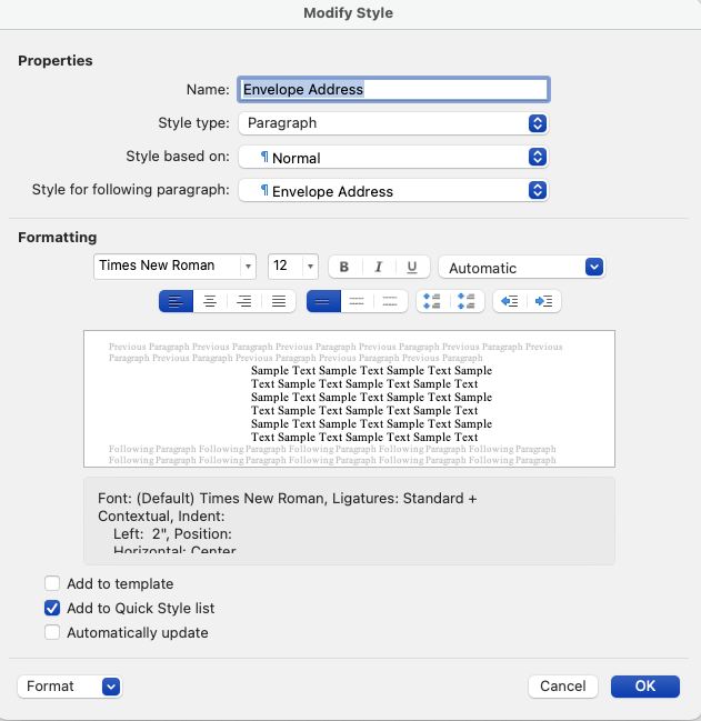 mail merge font-size problem - Microsoft Community