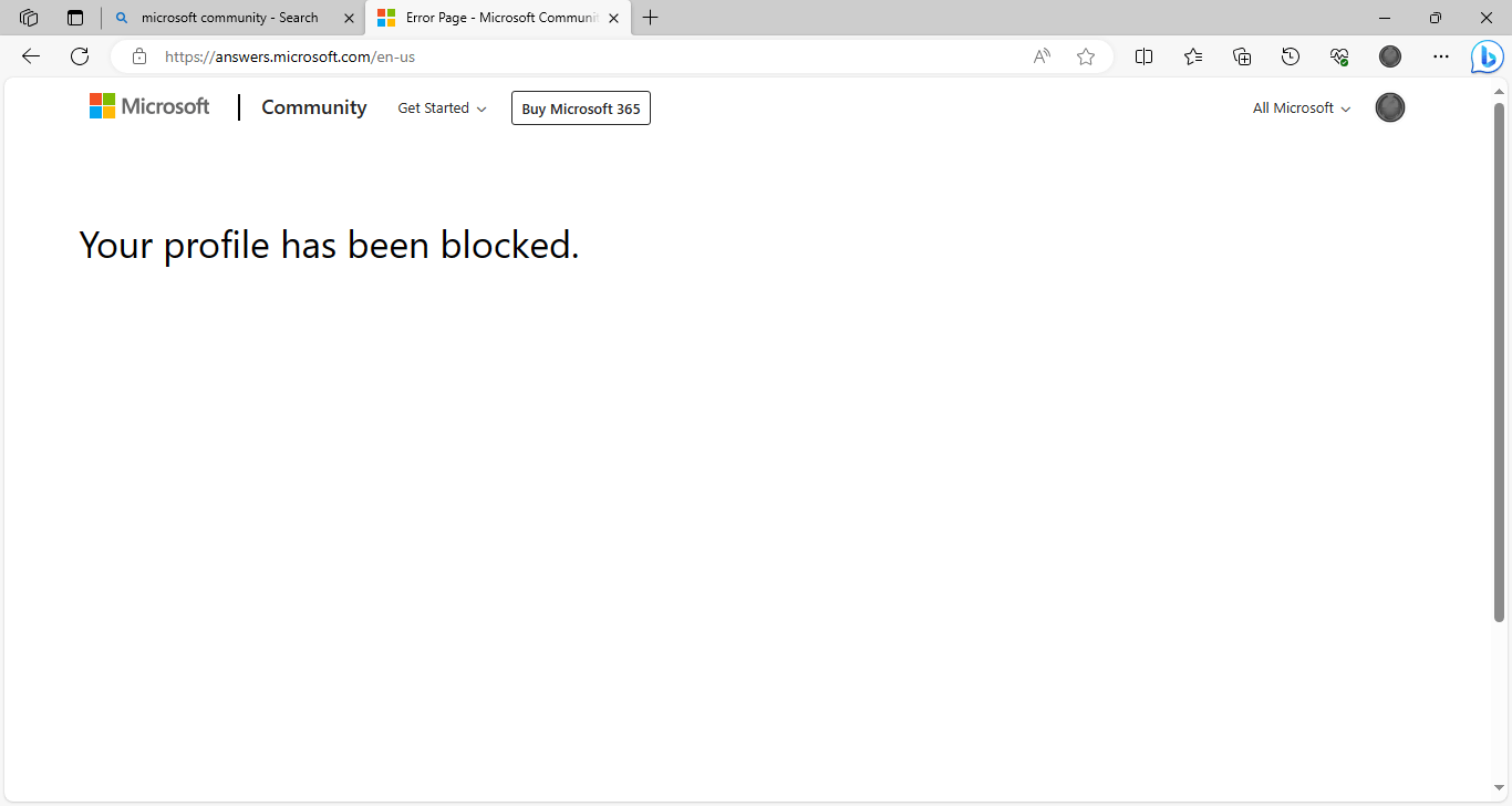 My MS Community Account Has Been Blocked - Microsoft Community