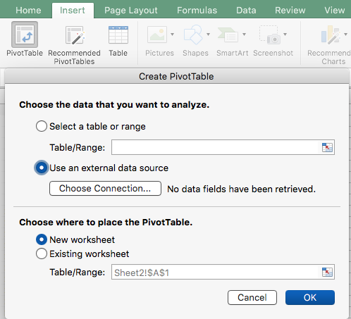 where is the slicer in excel for mac