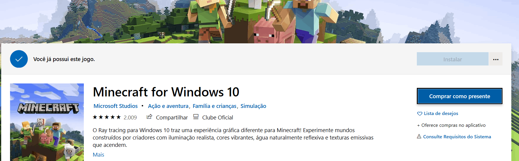 Botão de instalar na Microsoft Store bloqueado. - Microsoft Community