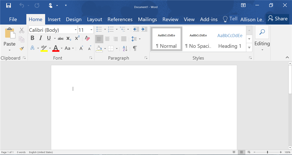 Toolbar In Microsoft Word