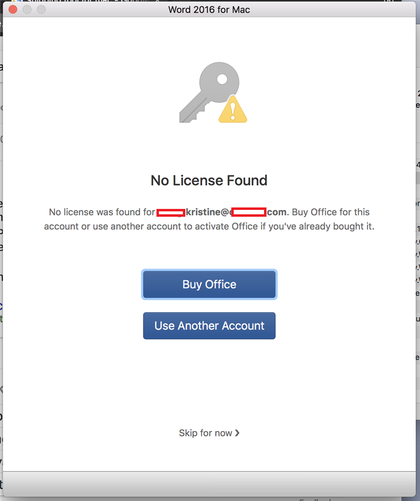 License for Microsoft office cannot be found - Microsoft Community