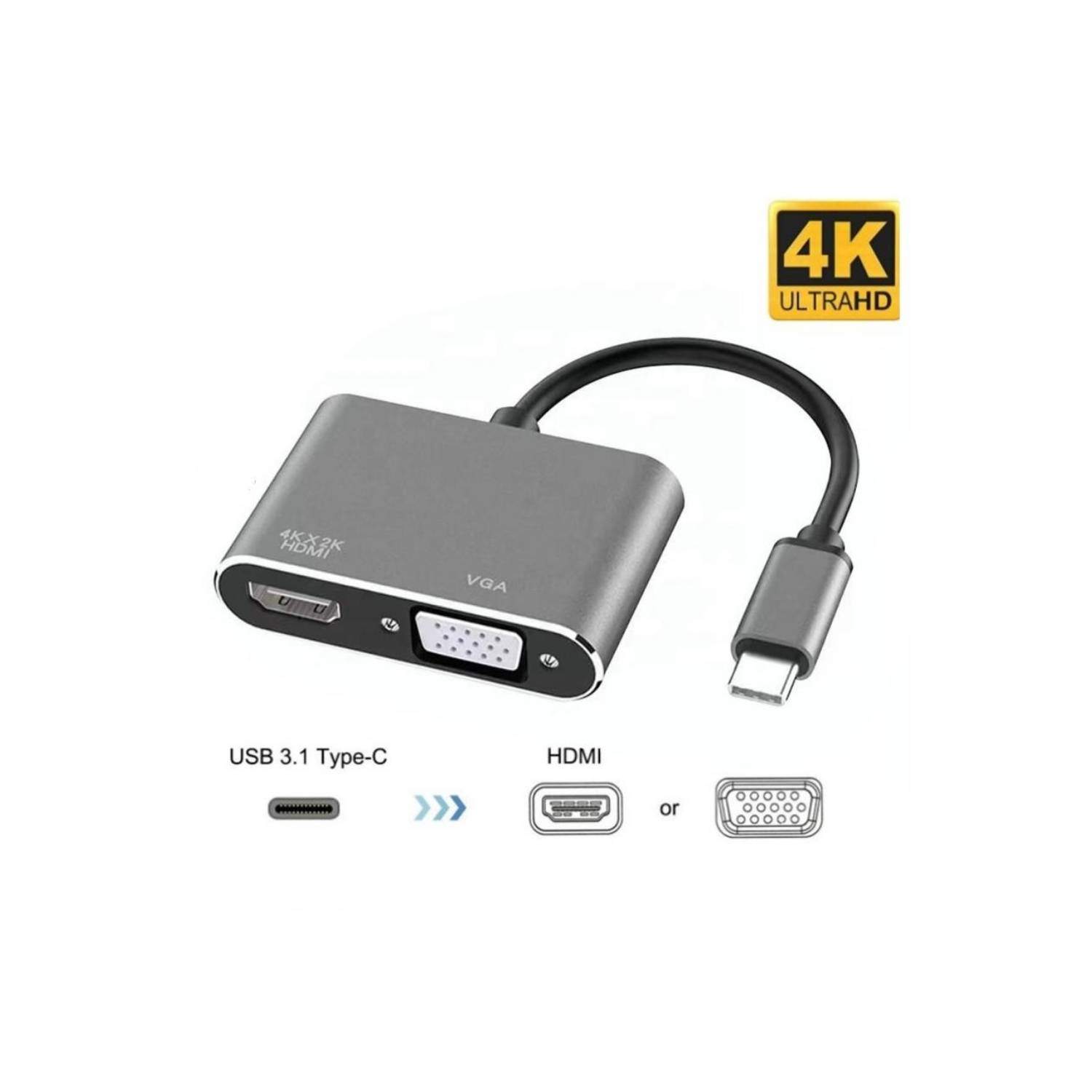 adaptador usb c a Hdmi y Vga no funciona en windows 11 mi