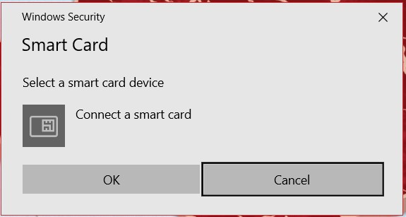 Windows Security Smart Card popup - Microsoft Community