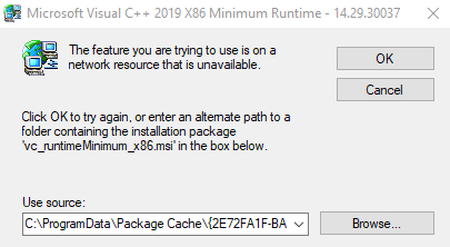 Microsoft Visual C++ Minimum Runtime issue - Microsoft Community