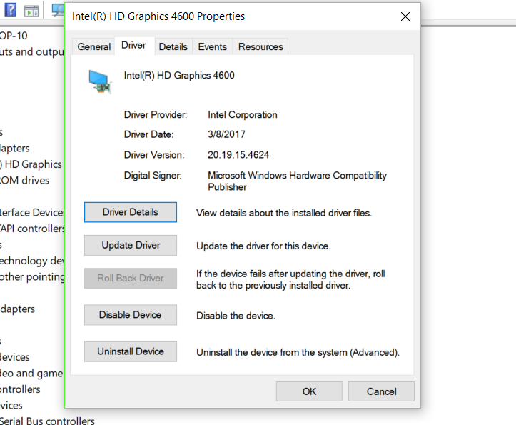 intel graphics 4600 driver download windows 10