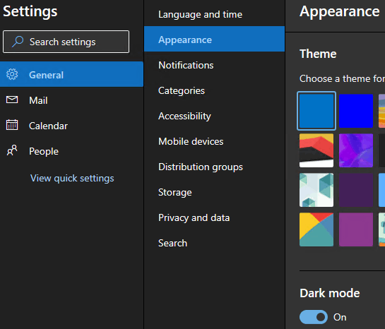 not able to activate dark mode for outlook 2013 - Microsoft Community