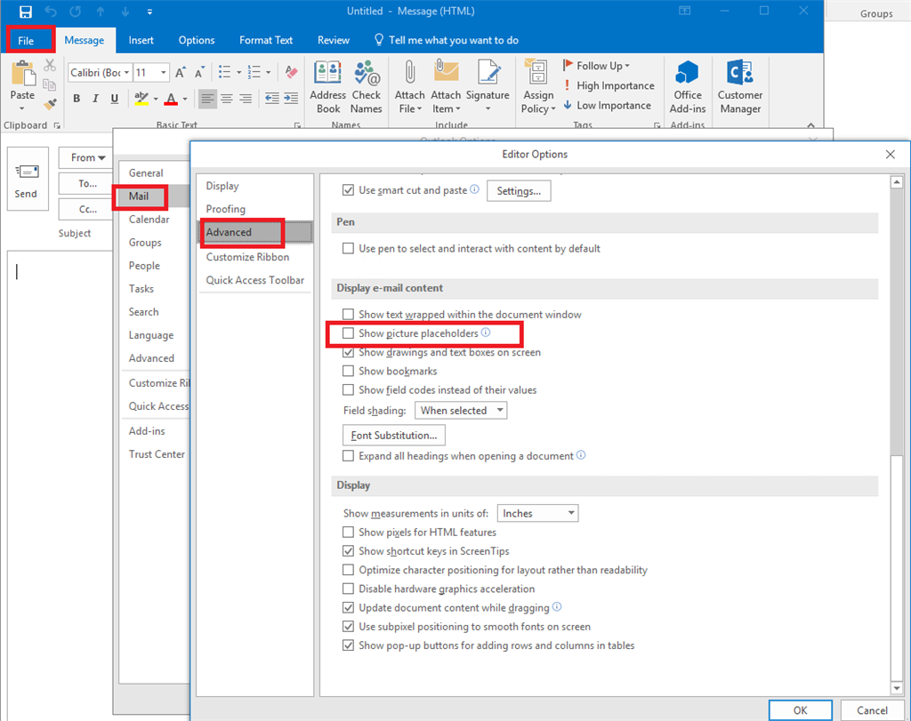 Outlook скрыть отмененные встречи