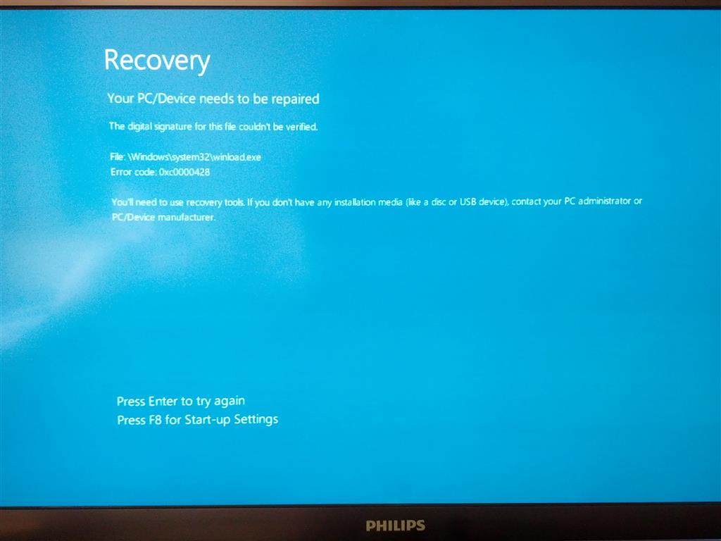 Recovery BSOD i get this error code: 0x0000428 - Microsoft Community