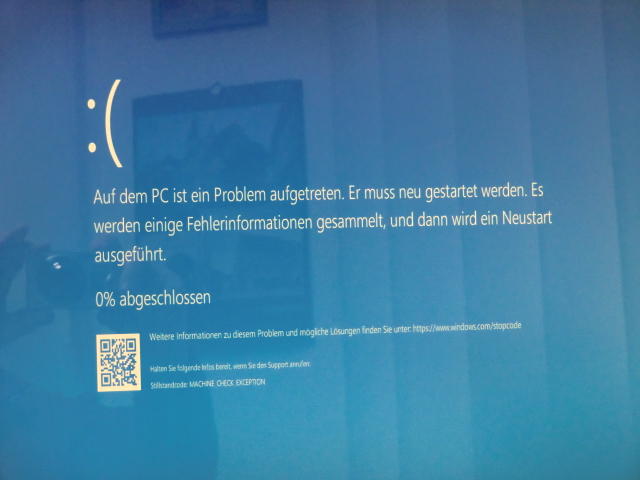 Win10 Version 1709 Bluescreen bei Neustart