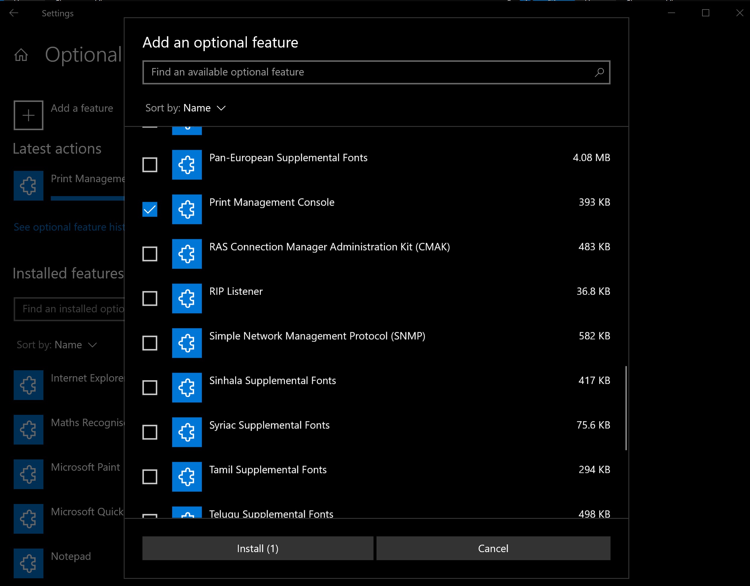 Printmanagement msc не удается найти в windows 10