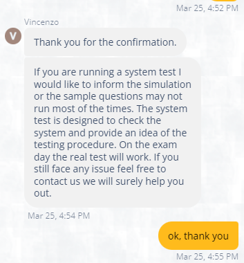 OnVue Application: Network Check Failed - Training, Certification, And ...