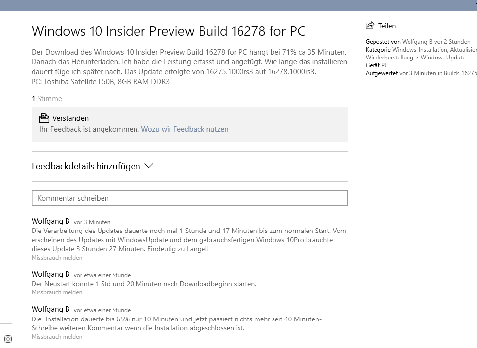 Windows 10 Insider Preview Build 16278 for PC