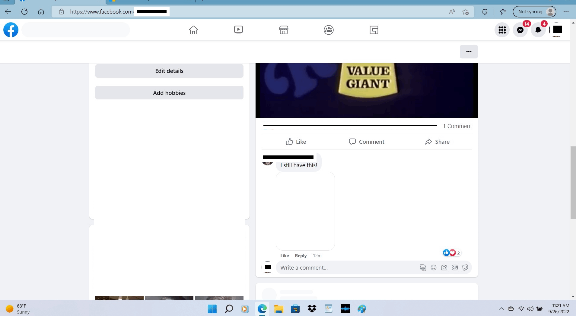 Edge Browser Doesn t Show Image Replies In Facebook Microsoft 