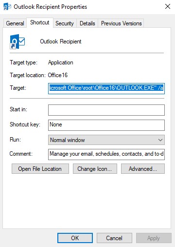 How do I setup SENDTO in Windows 10 to send an email attachment to ...