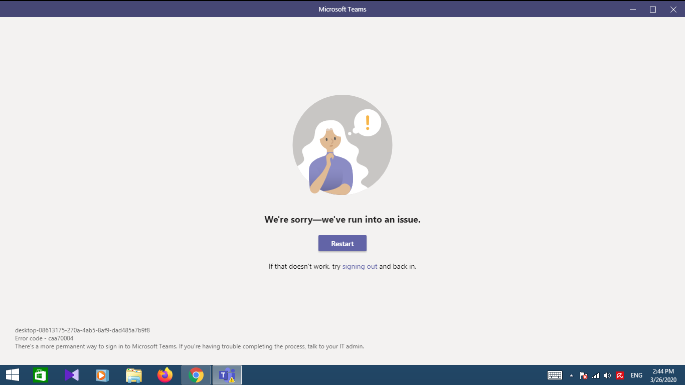 sign in issue to Microsoft teams Microsoft Community