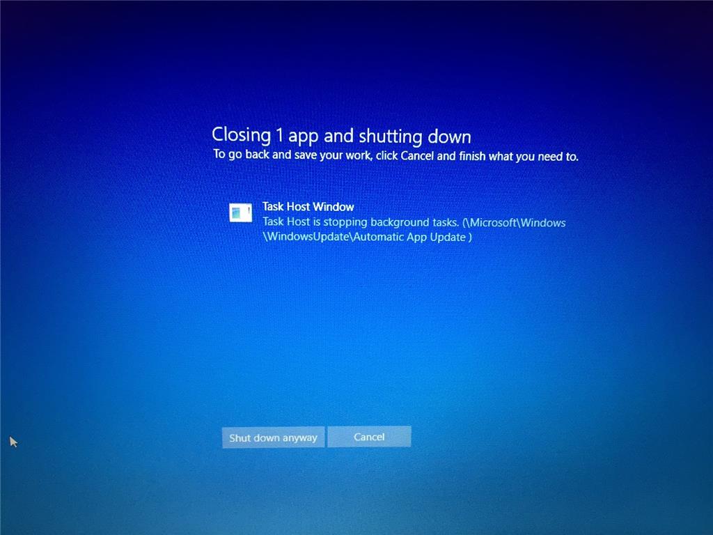 When I shut down or restart I get error message "task Host is - Microsoft Community