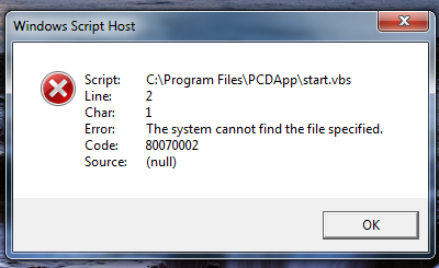 windows 10 script error on startup