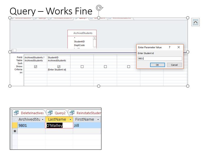 Restore selected data from Access Archive table using Append / Microsoft Community