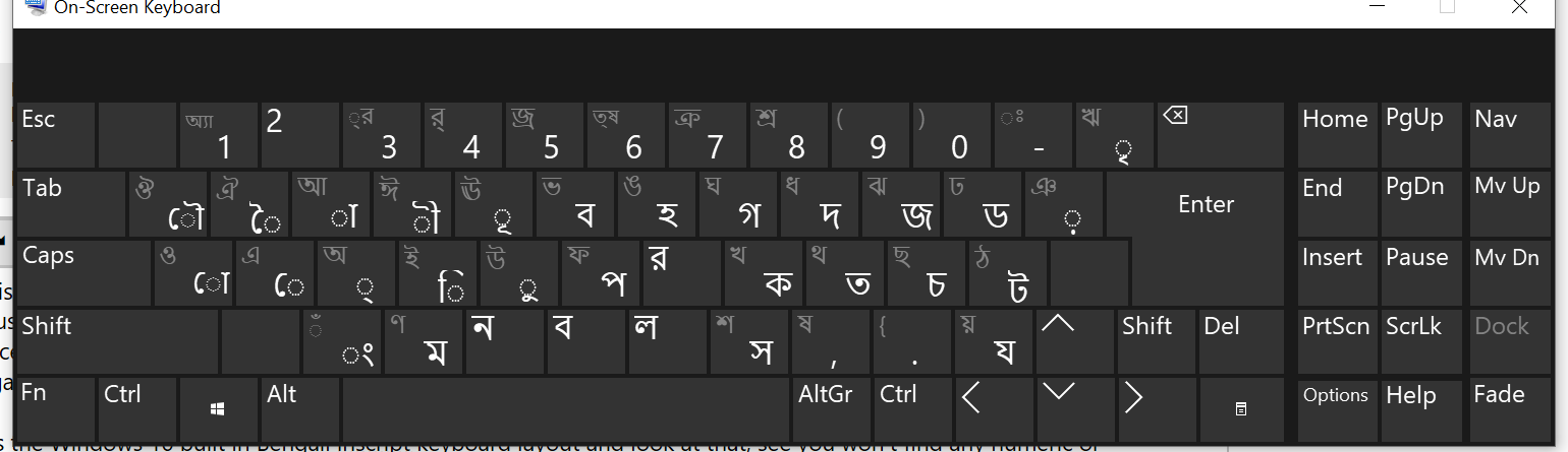 Bangla Keyboard Pc