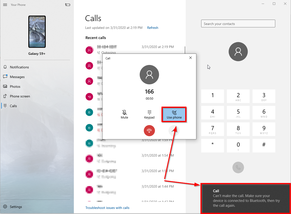 Your Phone App - Bluetooth Is Connected But Can't Hear Calls ...