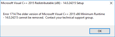 Microsoft Visual C 15 Redistributable Installation Failure Microsoft Community