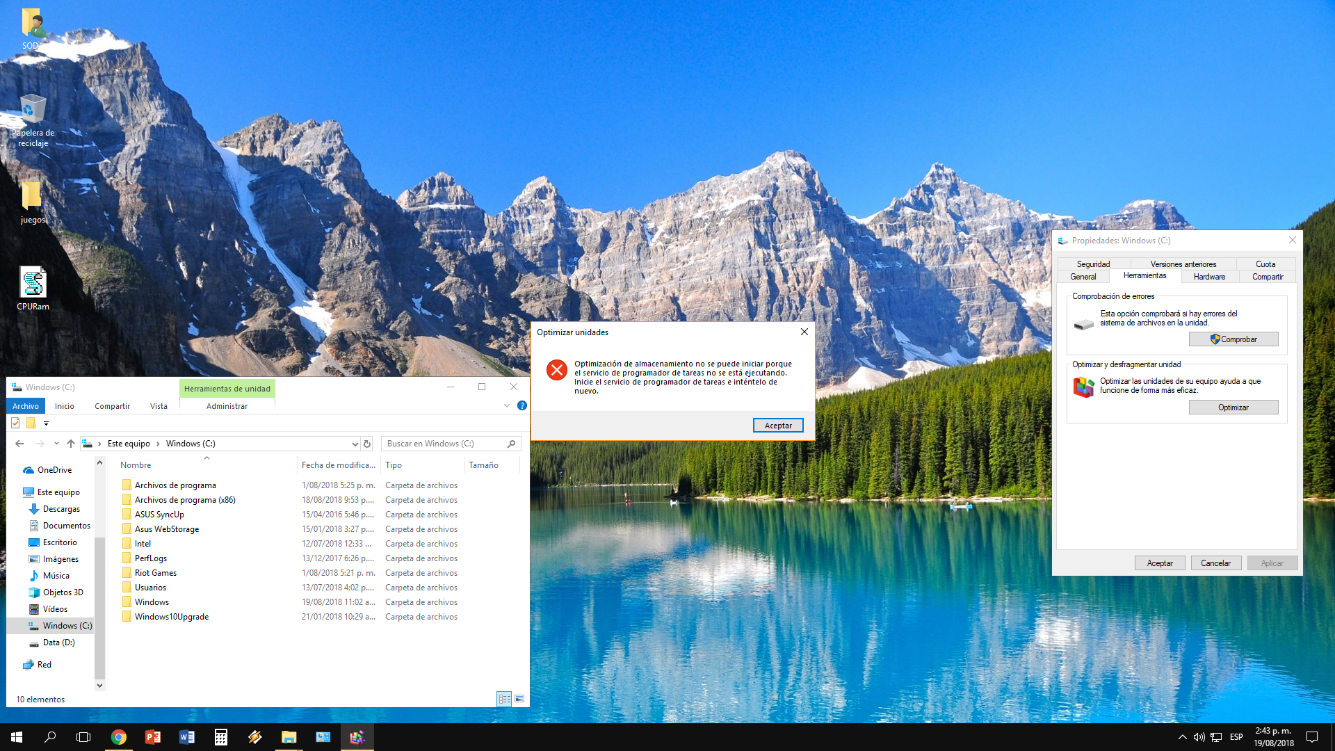 Windows 10 ↔ No Puedo Desfragmentar El Disco Porque El Servicio De Microsoft Community 8839