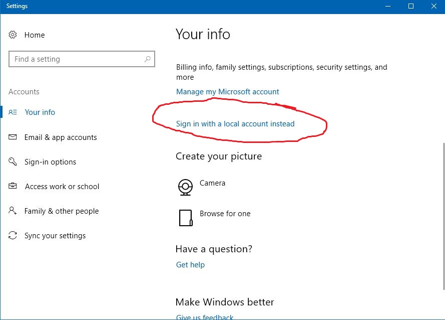 How to delete Administrator (Hotmail) account from windows