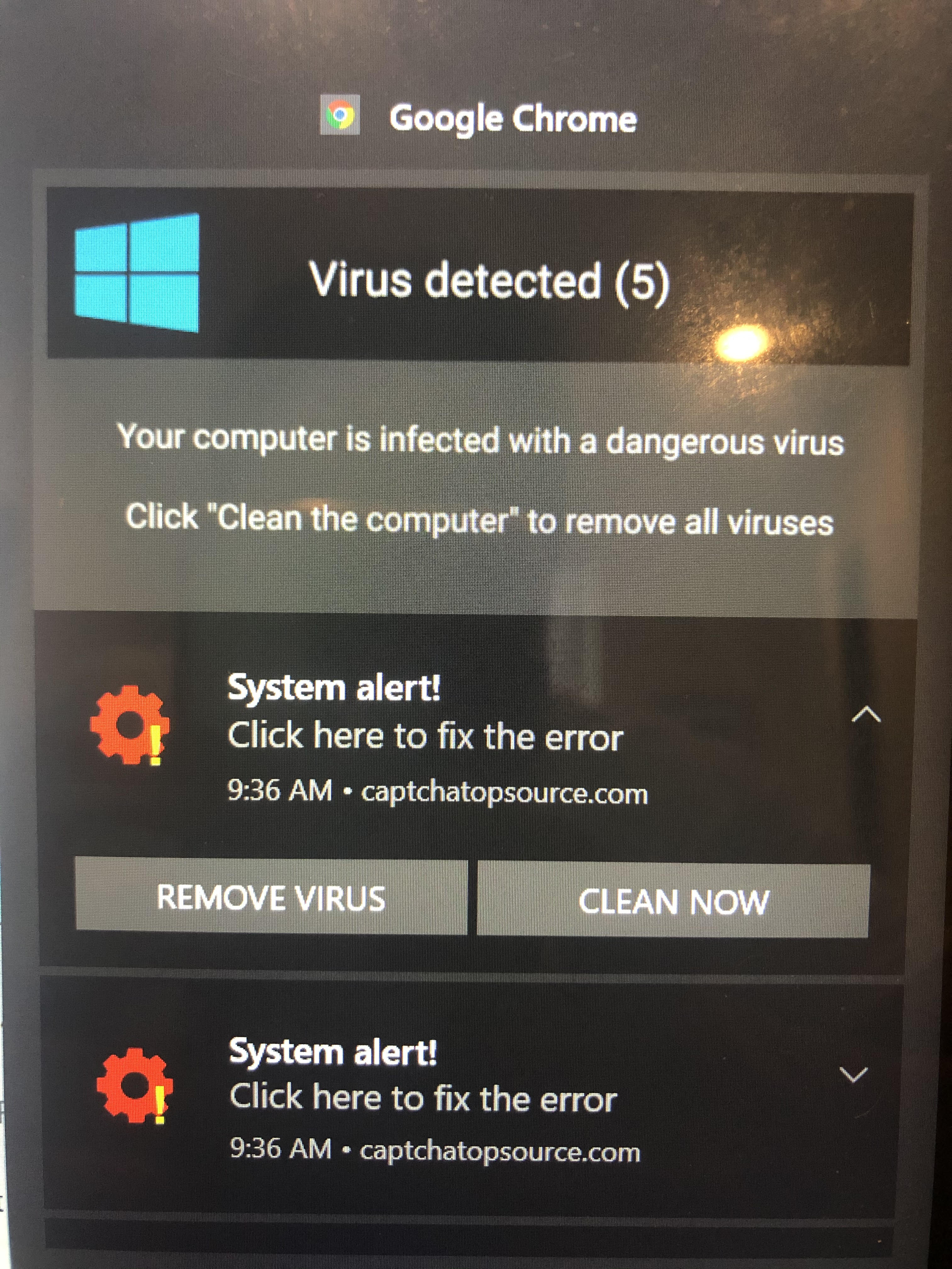 System Alert! Virus Detected - Microsoft Community