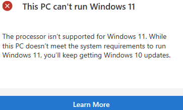 Why Can Windows 11 Not Be Installed On This Computer? - Microsoft Community