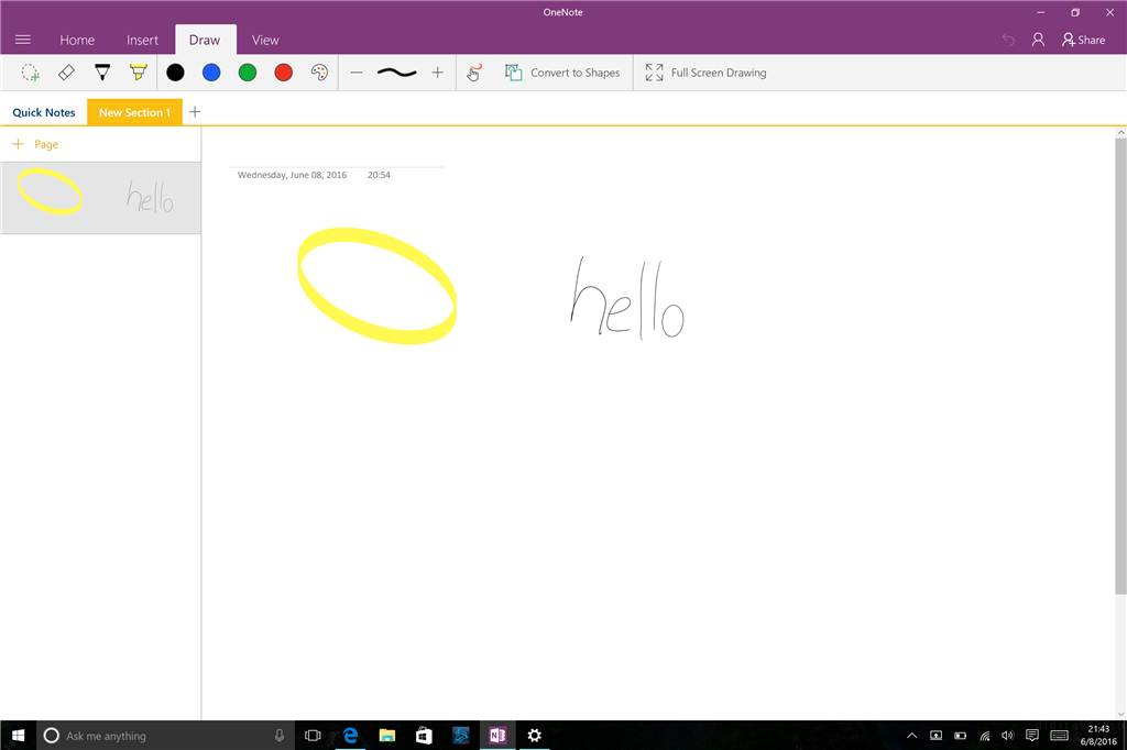 is ink to text supported on onenote for mac