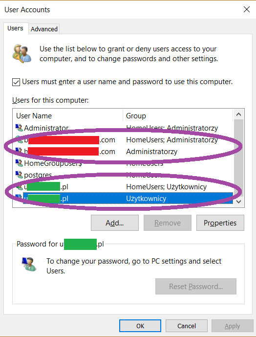 Can t effectively change my user account type from Administrator