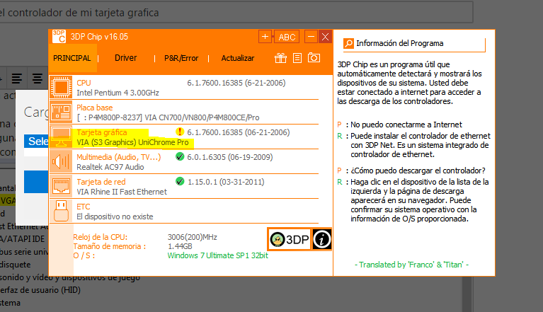 Controladores drivers para la best sale tarjeta grafica vga estandar