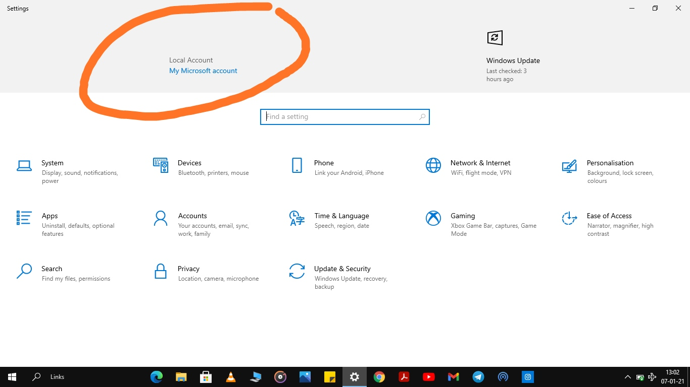 My profile picture is not showing in the setting header - Microsoft