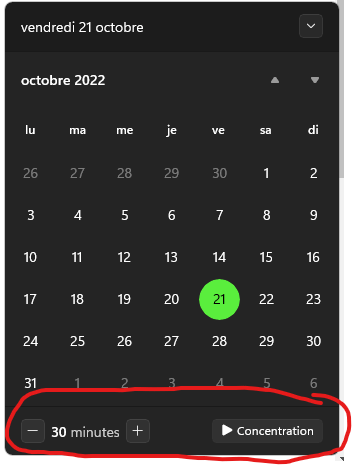 Remove the Focus assist quick setup under the calendar Microsoft
