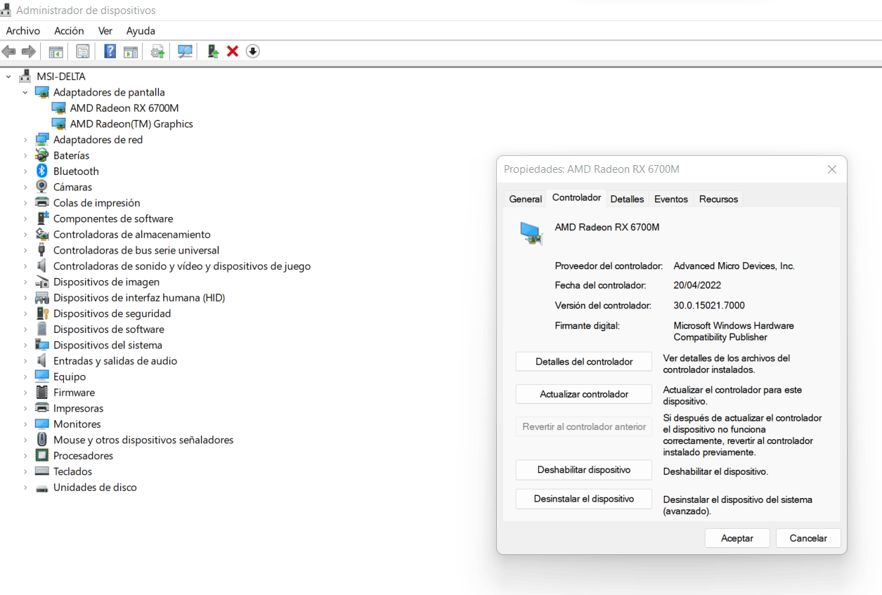 Controlador de graficos amd no online funciona