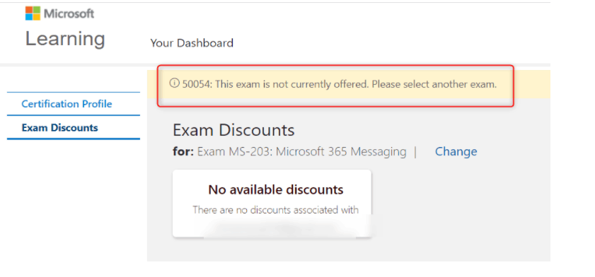 Not Able To Book Ms 3 Exam Training Certification And Program Support