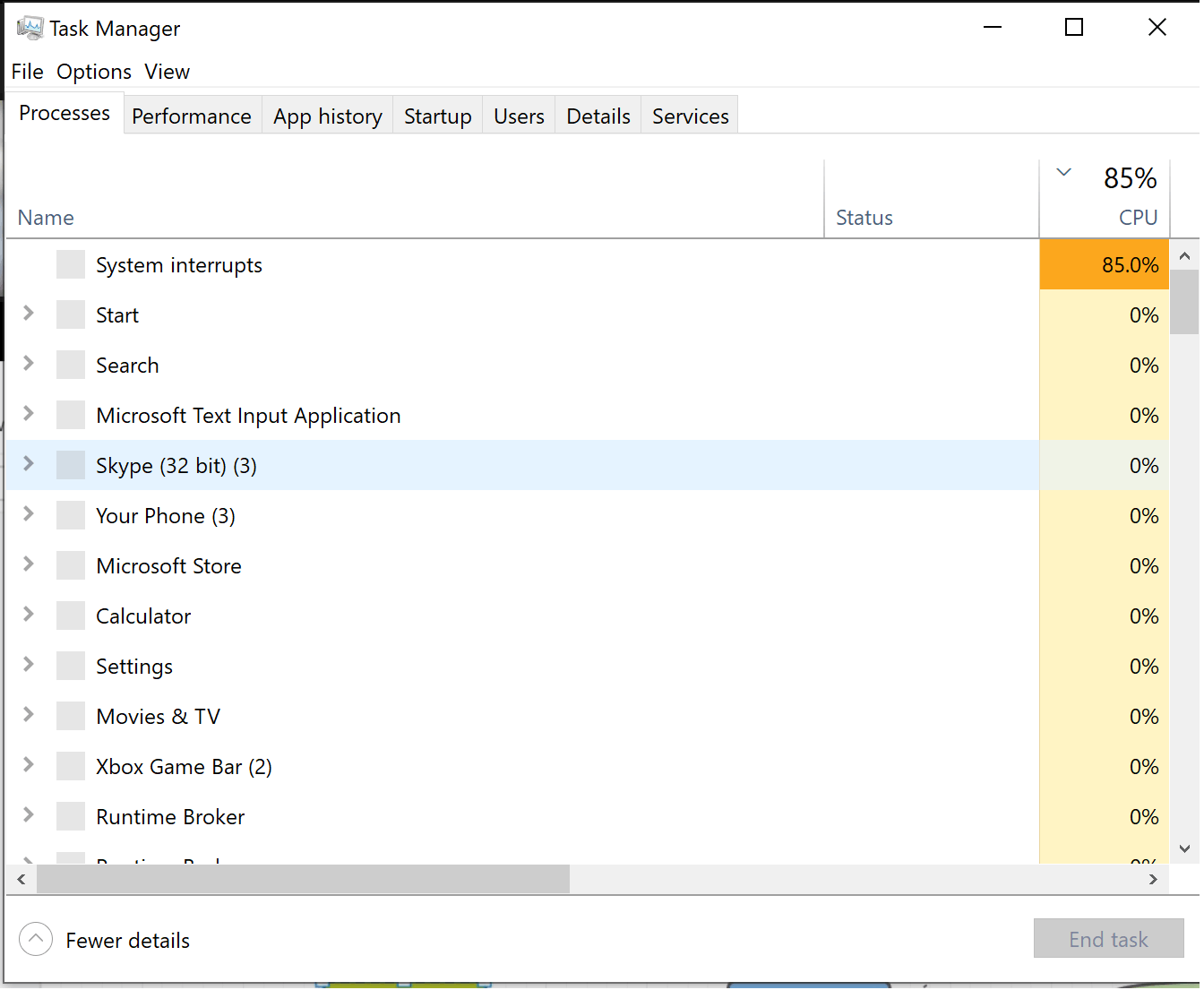 System Interrupts 100% CPU Usage - Microsoft Community