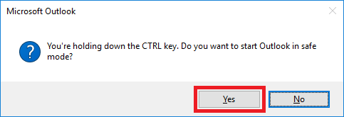 outlook sender displayed subject name microsoft hold safe button press windows open