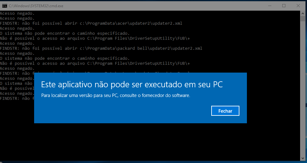 Problemas com o cmd tentando abrir um arquivo desconhecido sozinho! -  Microsoft Community