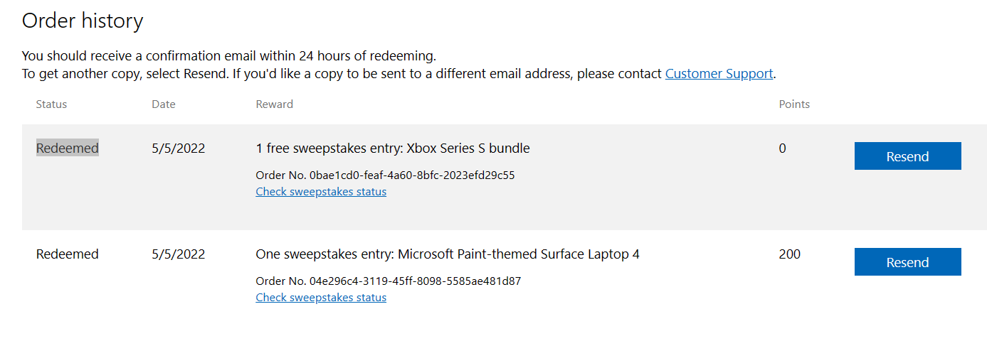 Track my Microsoft Rewards orders - Microsoft Support