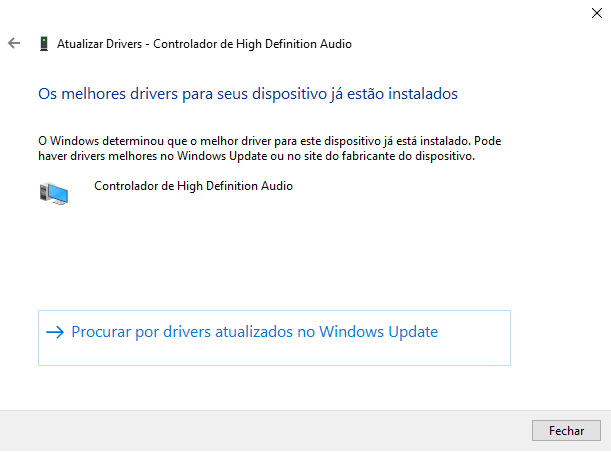 Seleção de ponto de extremidade de áudio padrão - Windows drivers