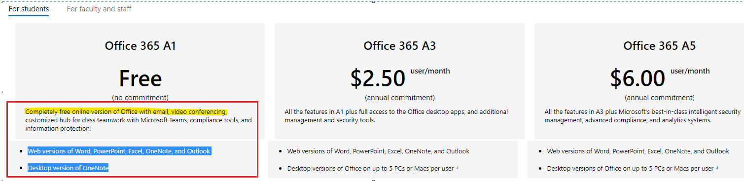 Can't download Office 365 A1 for students even though I have the - Microsoft  Community