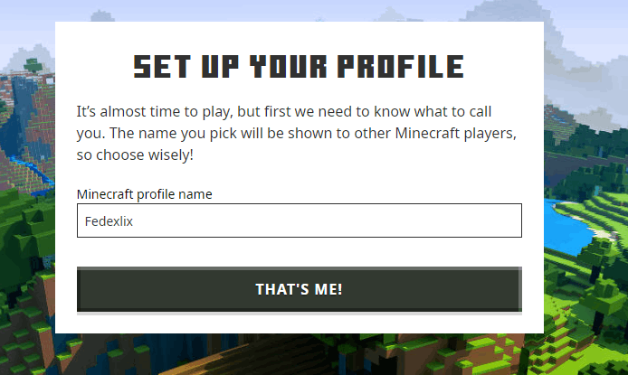 Registered a new account - No way to create username - Mojang Account /  Minecraft.net Support - Archive - Minecraft Forum - Minecraft Forum