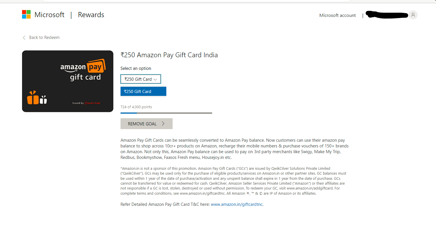 Microsoft points shop amazon