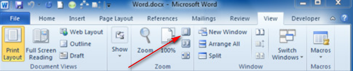 How do I disable side by side page view in Microsoft Office 2010 ...