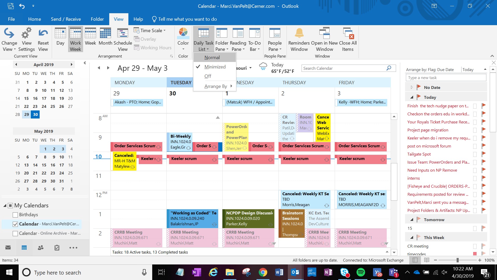 microsoft outlook calendar task list Microsoft Community