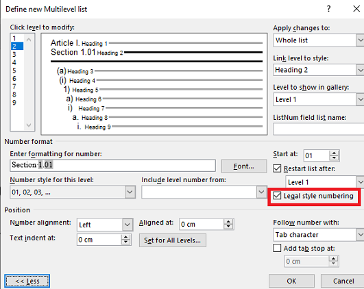 Different Numbering Format In Heading And Sub-heading - Microsoft Community