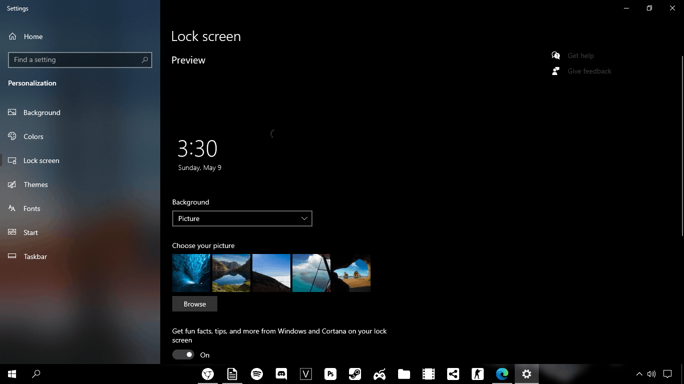Changing lock screen wallpaper not working, when I choose my picture