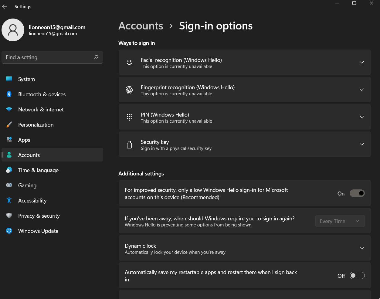 Sign in Options are unavailable - Microsoft Community